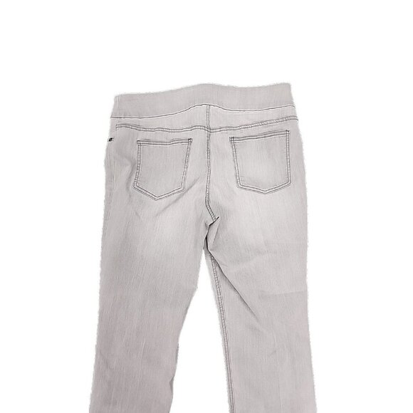 Chico's Perfect Stretch Jeans Pull On tapered Leg Ankle Gray Medium Rise 12 - Picture 4 of 5